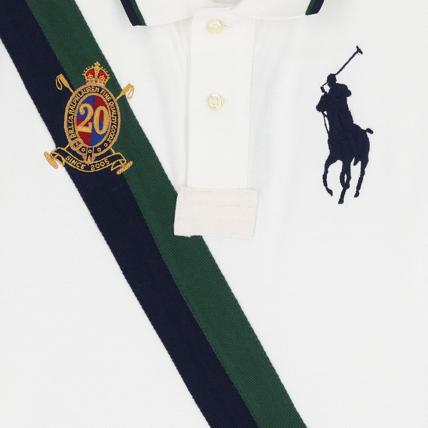 قميص بولو أبيض بشعار الحصان للأولاد, 1, hi-res