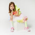 Girls White & Pink Tulle Skirt, 1, hi-res