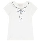 طقم تنورة بطبعة الجواهر للبنات باللون العاجي والوردي والأزرق, 1, hi-res