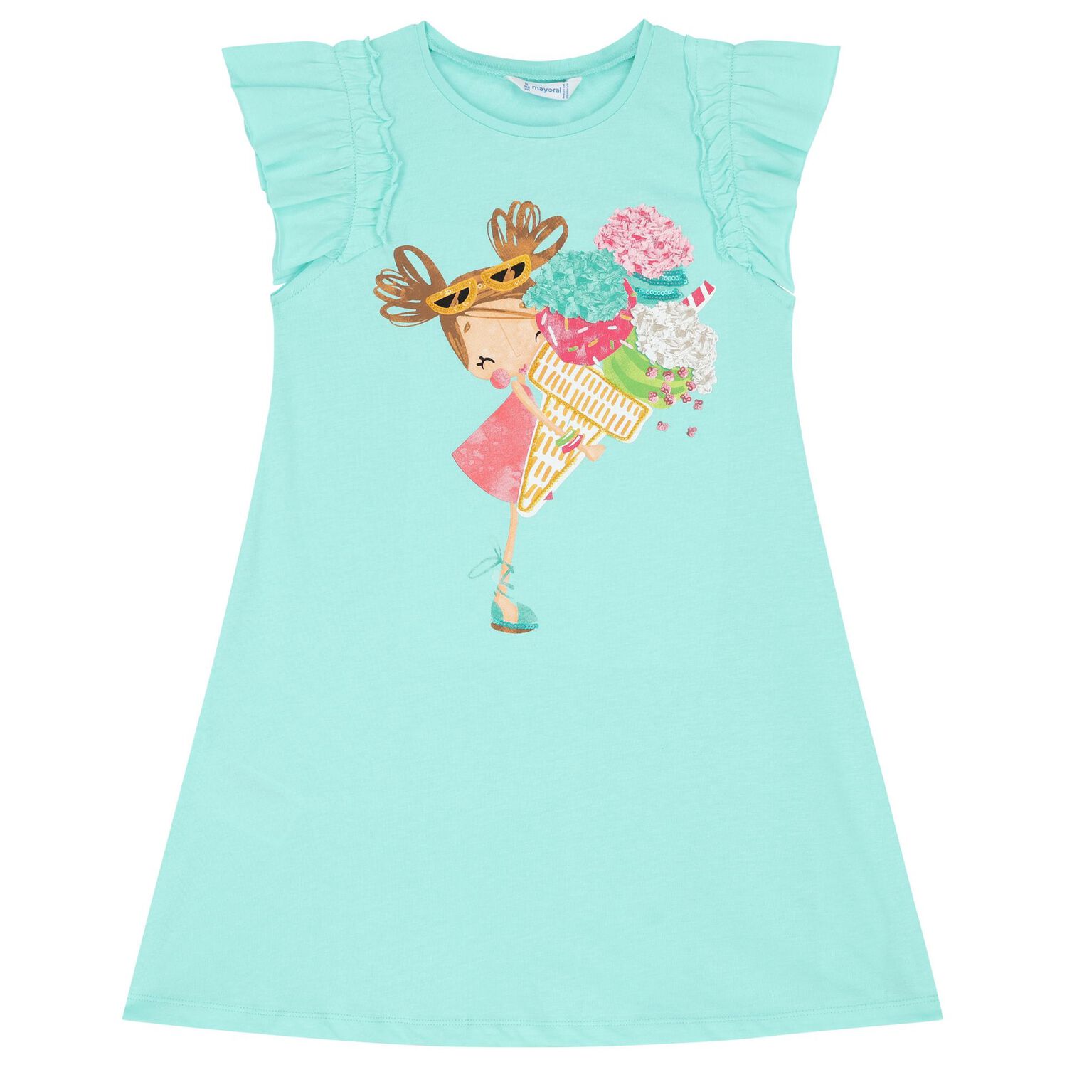 Girls Aqua Dress Set, 1, hi-res image number null
