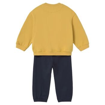 Younger Boys Yellow & Navy Blue Car Tracksuit
