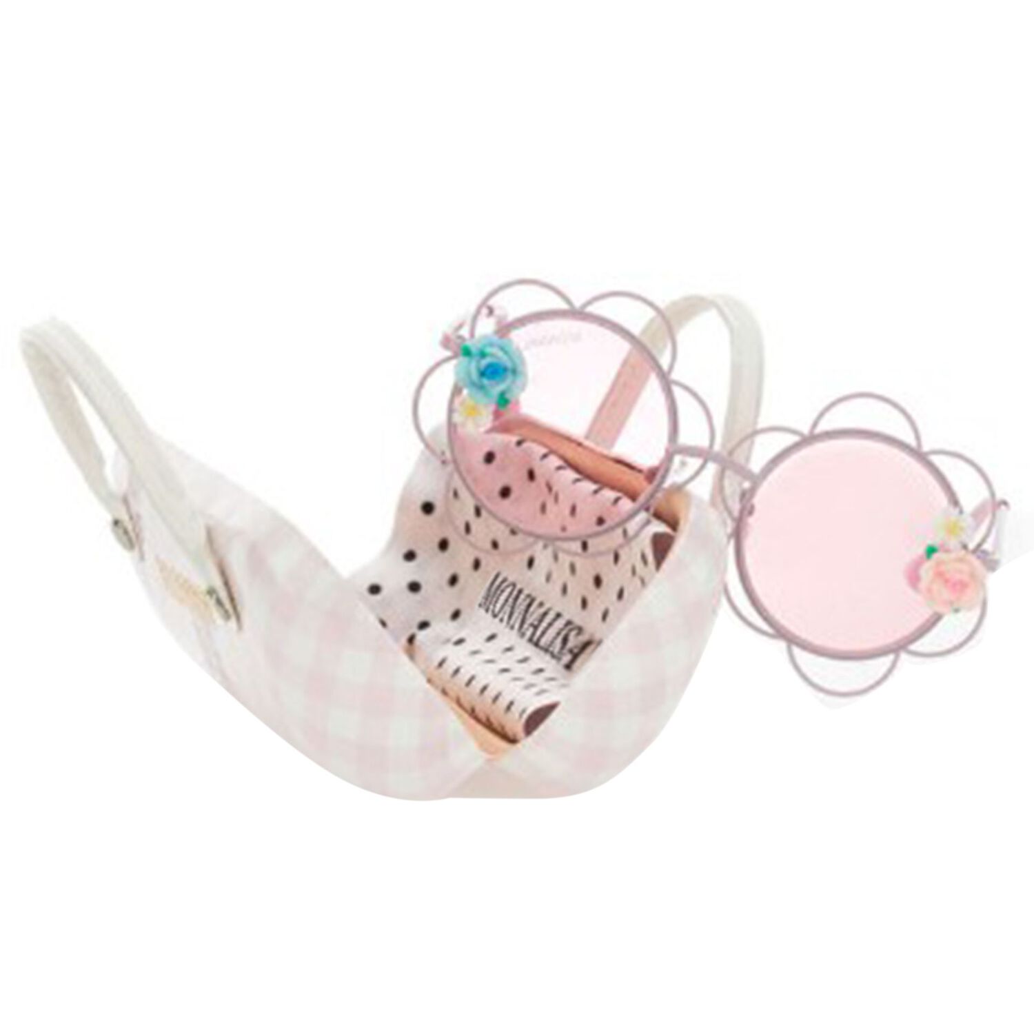 Girls Pink Flower Sunglasses, 1, hi-res