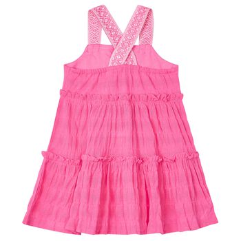 Girls Pink Tiered Dress
