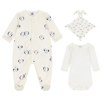 Ivory Penguin Babygrow Gift Set