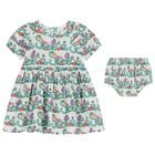 Younger Ivory & Green Logo Dress Set, 1, hi-res