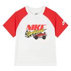 Younger White, Red & Black Logo Shorts Set, 1, hi-res