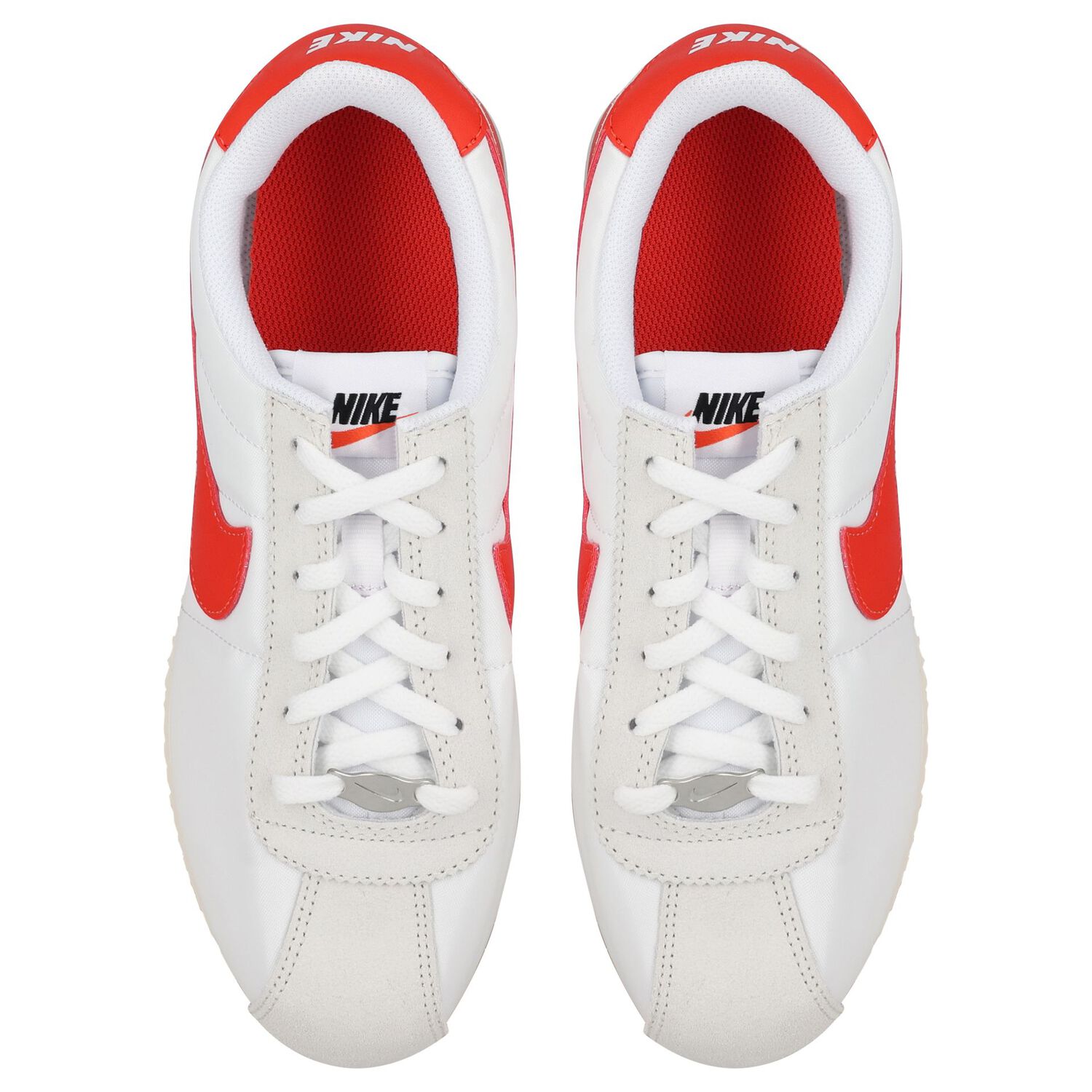 White & Orange Cortez Trainers, 2, hi-res