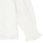 Girls White & Beige Embellished Skirt Set , 1, hi-res