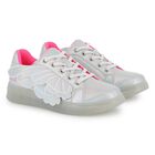 Girls Iridescent Silver Butterfly Wings Trainers, 1, hi-res
