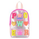 Girls Pink Patches Backpack, 1, hi-res