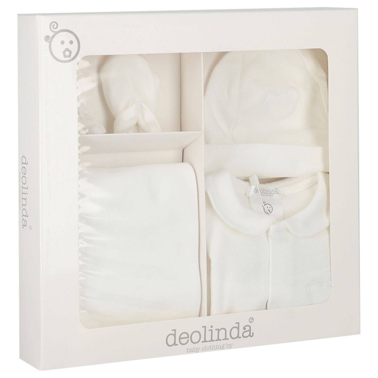 Ivory Teddy Bear Babygrow Gift Set, 2, hi-res