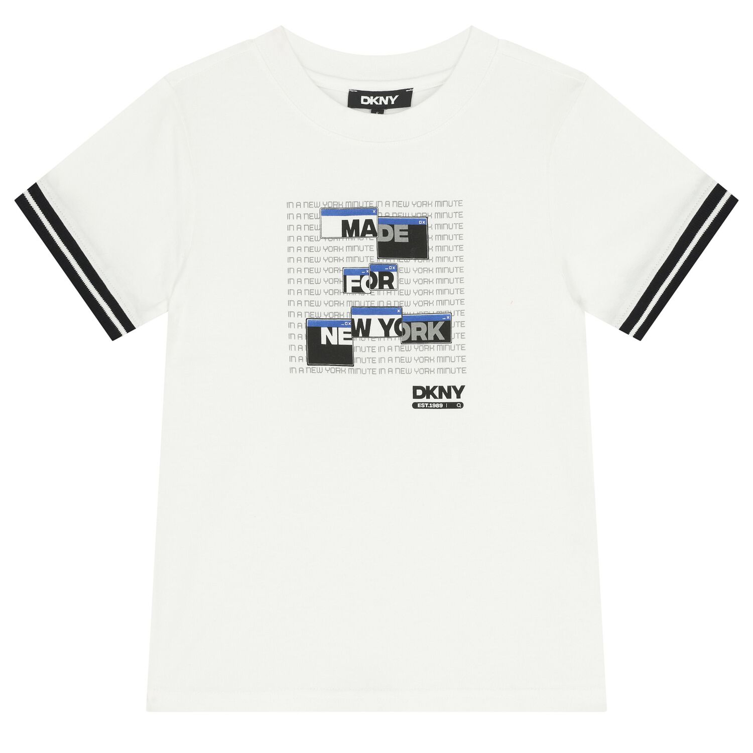 Boys White Logo T-Shirt, 1, hi-res