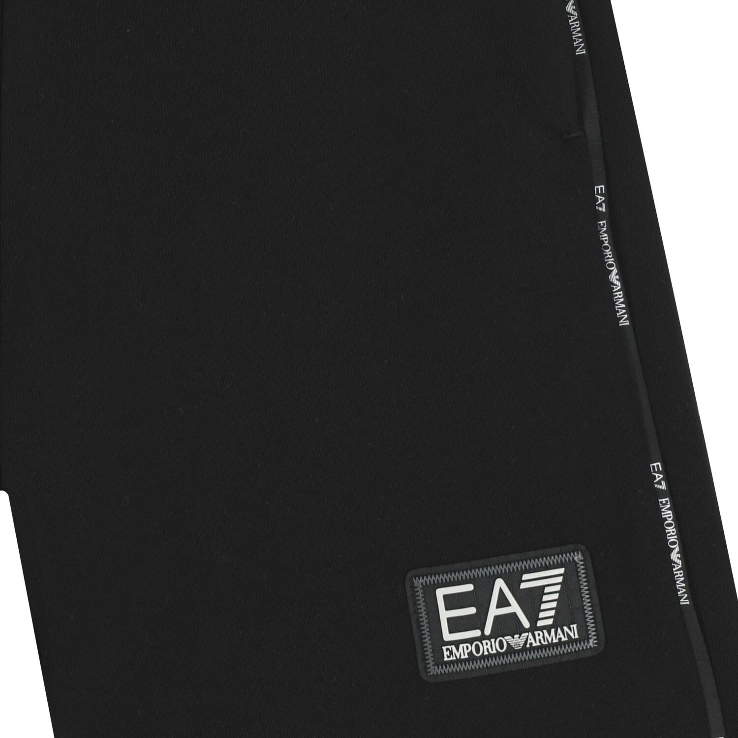 Boys Black Logo Shorts, 2, hi-res