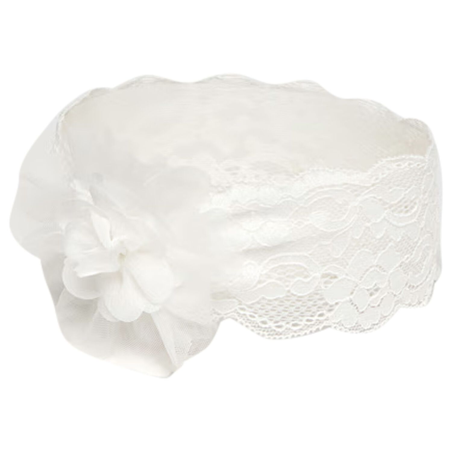 Baby Girls White Headband & Socks Set, 2, hi-res