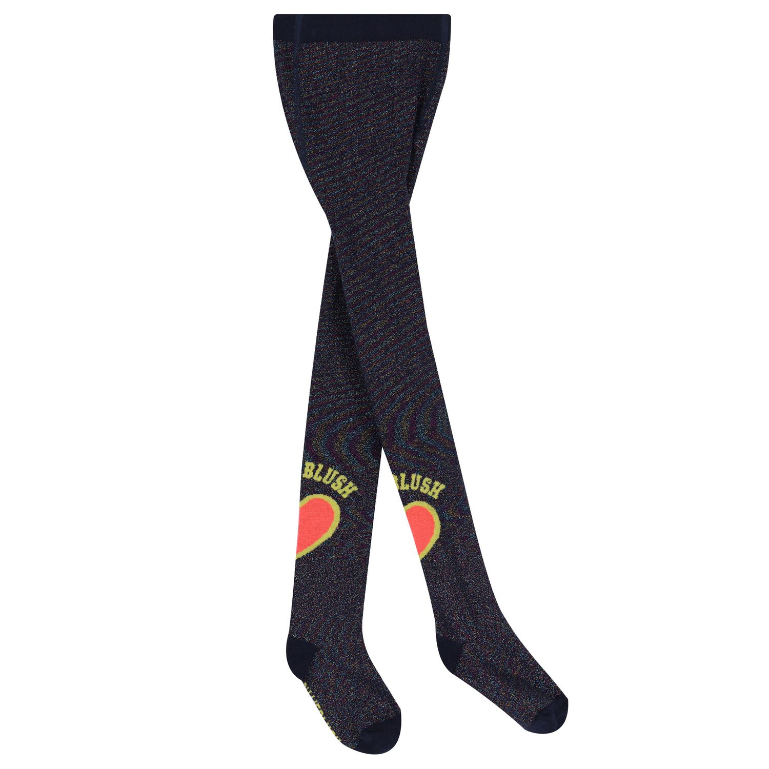 جوارب بنات طويله بطبعه قلب باللون الكحلى , 1, hi-res image number null