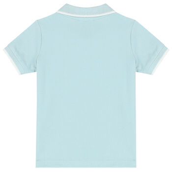 Younger Boys Blue Logo Polo Shirt
