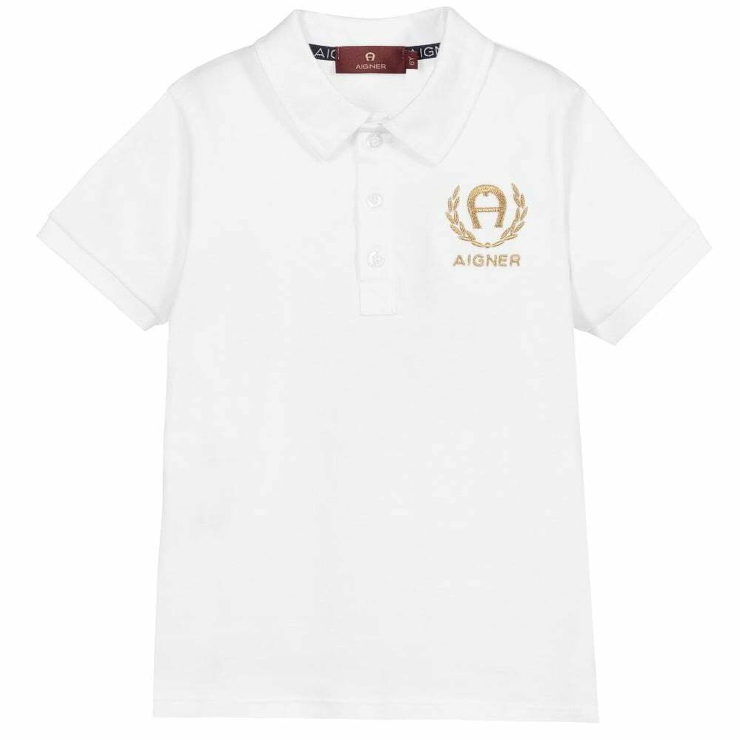 Boys White Logo Polo Shirt , 2, hi-res image number null