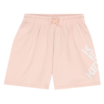 Girls Pink Logo Shorts