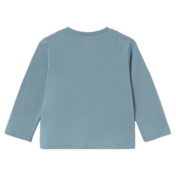 Younger Boys Blue Tiger Long Sleeve Top