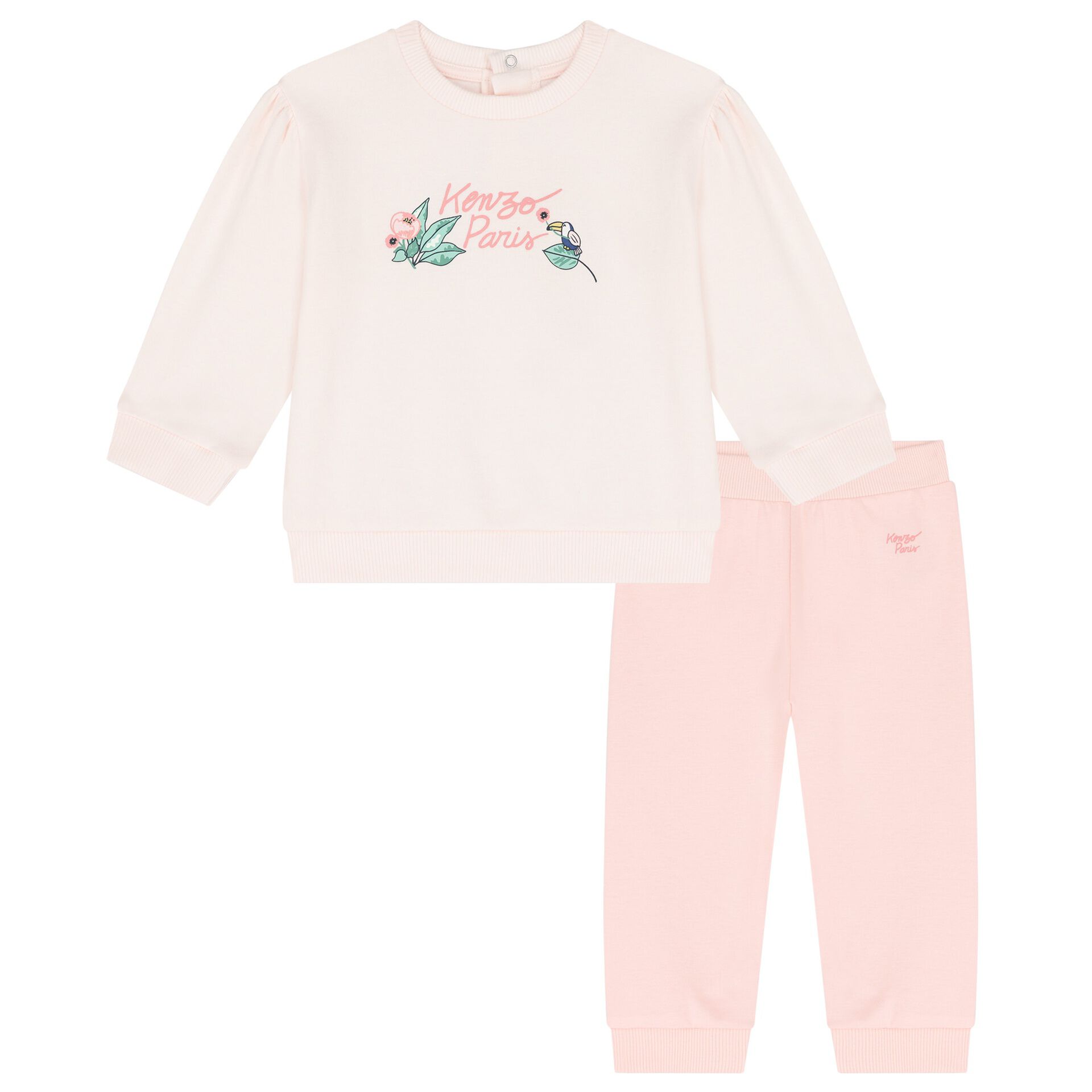 KENZO KIDS Younger Girls Pink Logo Tracksuit Junior Couture UAE