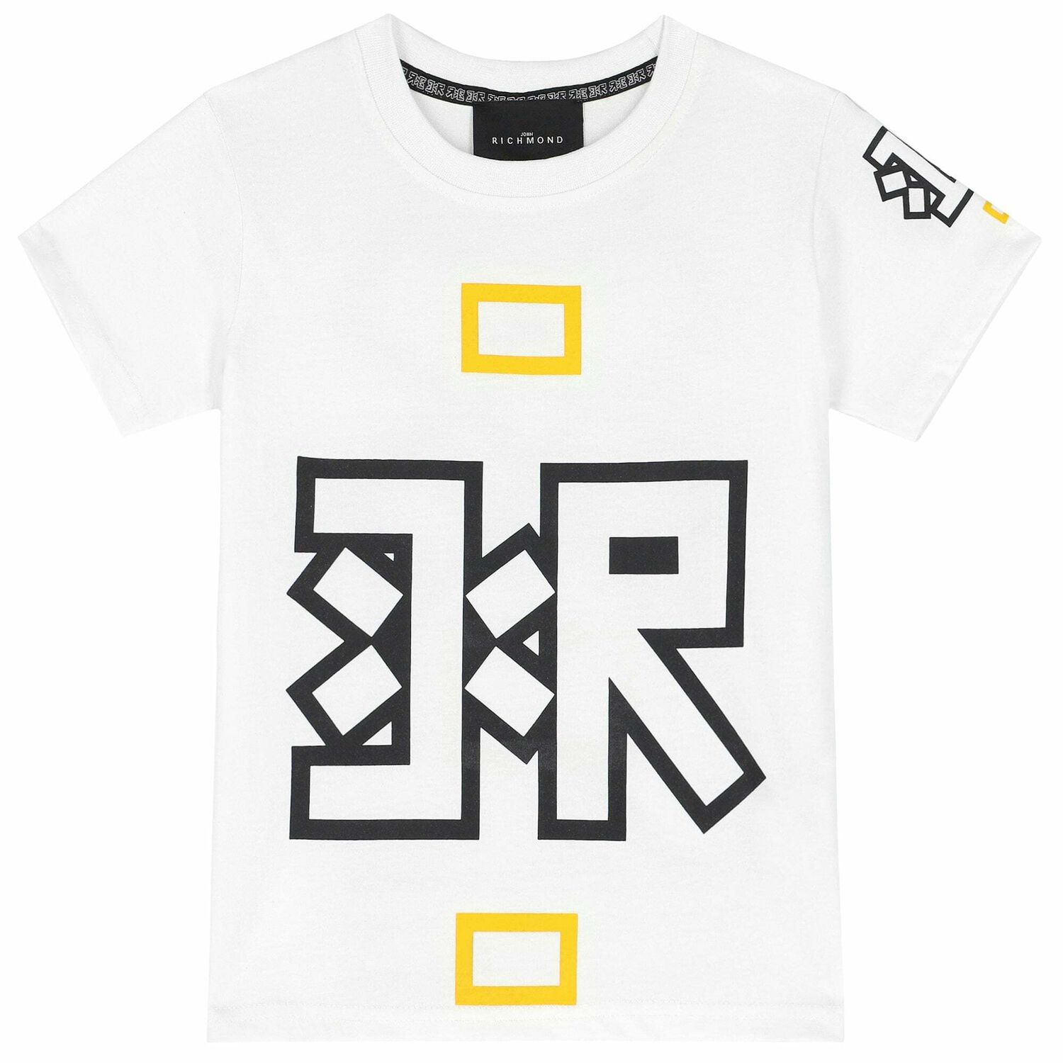 Boys White Logo T-Shirt, 1, hi-res