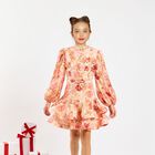 Girls Pink Floral Dress , 1, hi-res