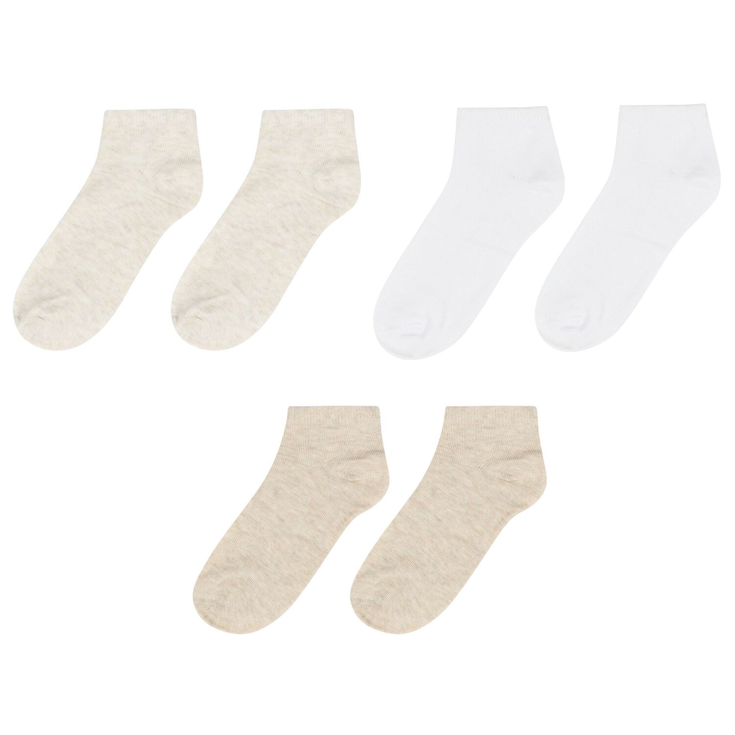 Boys Beige & White Socks (3 Pack) , 2, hi-res