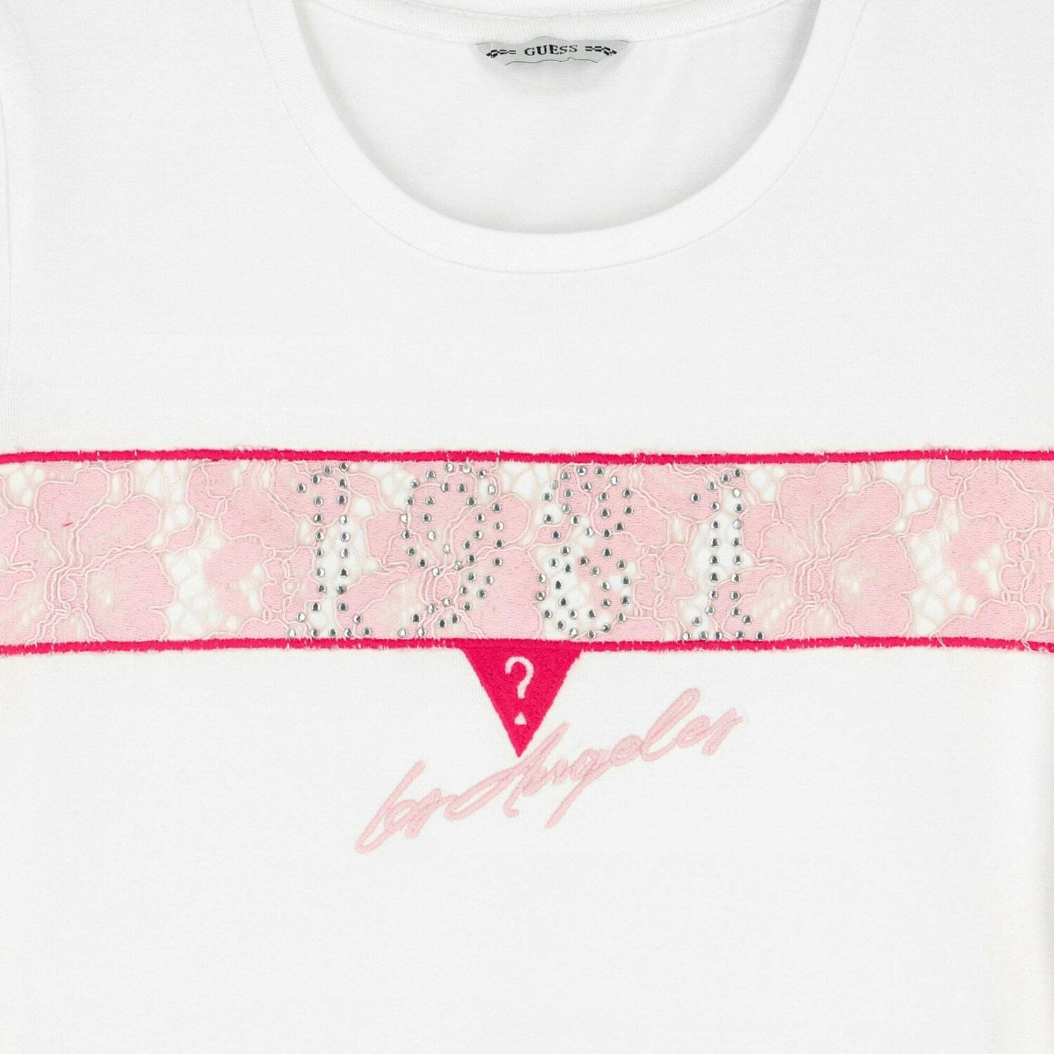 فستان بالشعار باللون الابيض للبنات, 1, hi-res