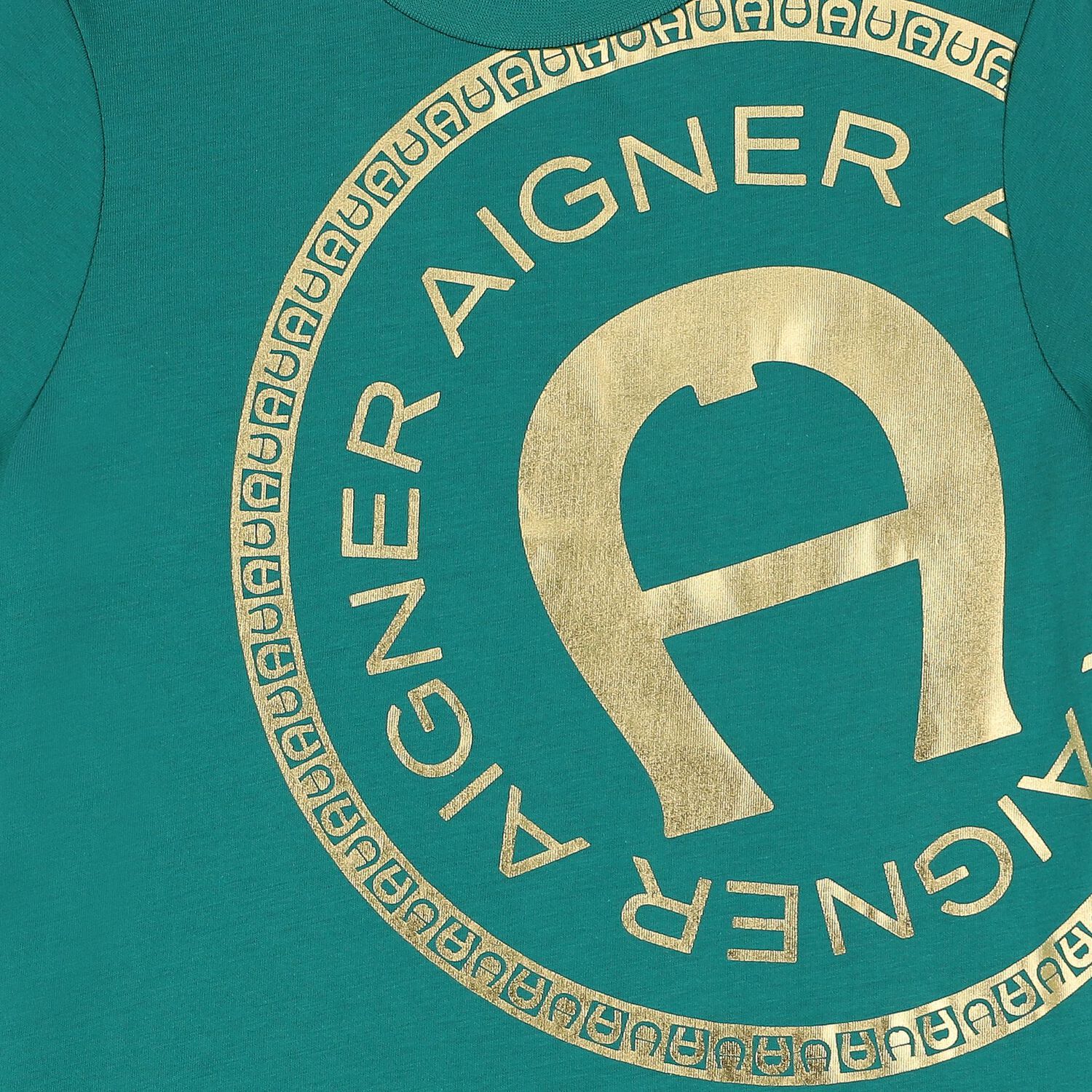 Boys Green & Gold Logo T-Shirt, 2, hi-res image number null