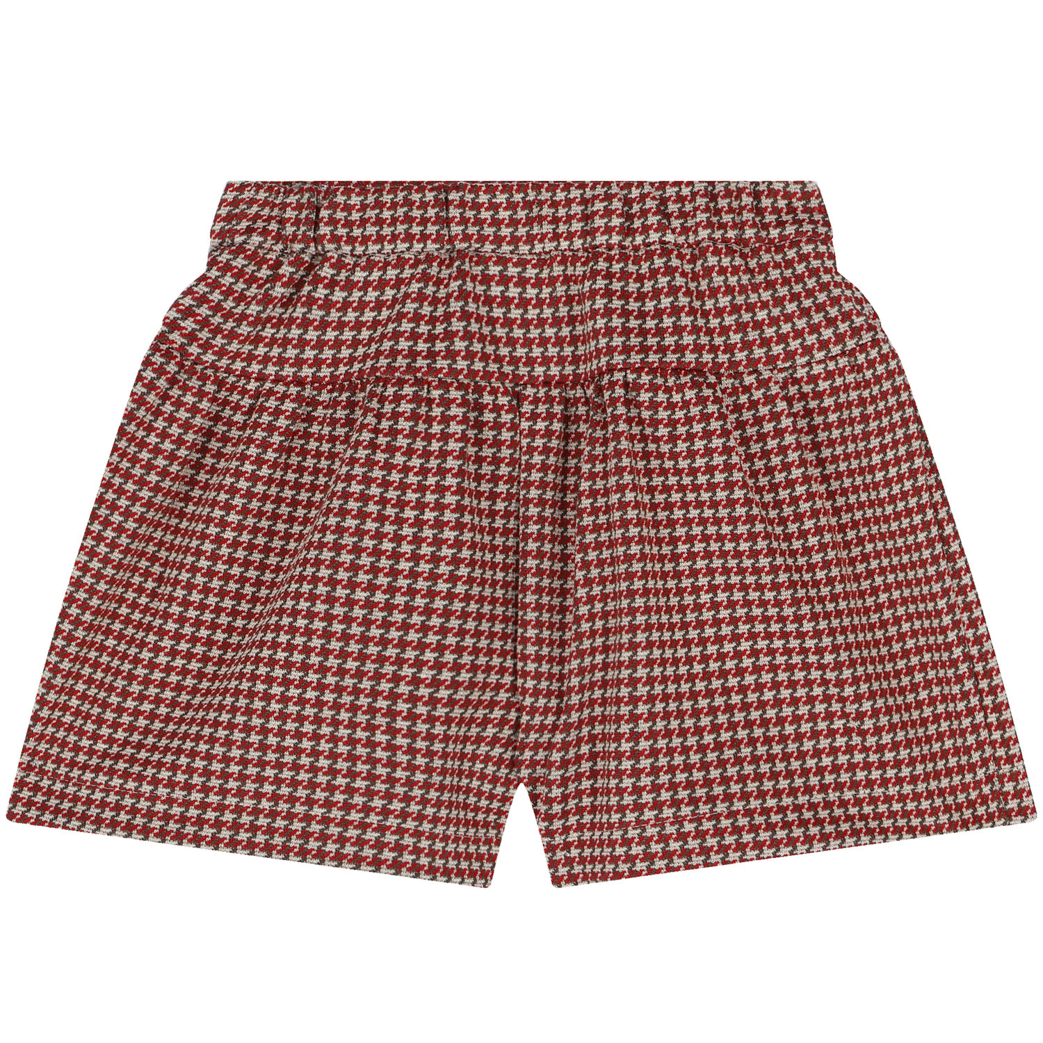 Girls Red & Ivory Houndstooth Shorts, 1, hi-res image number null