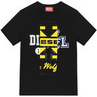 Boys Black Logo T-Shirt, 2, hi-res