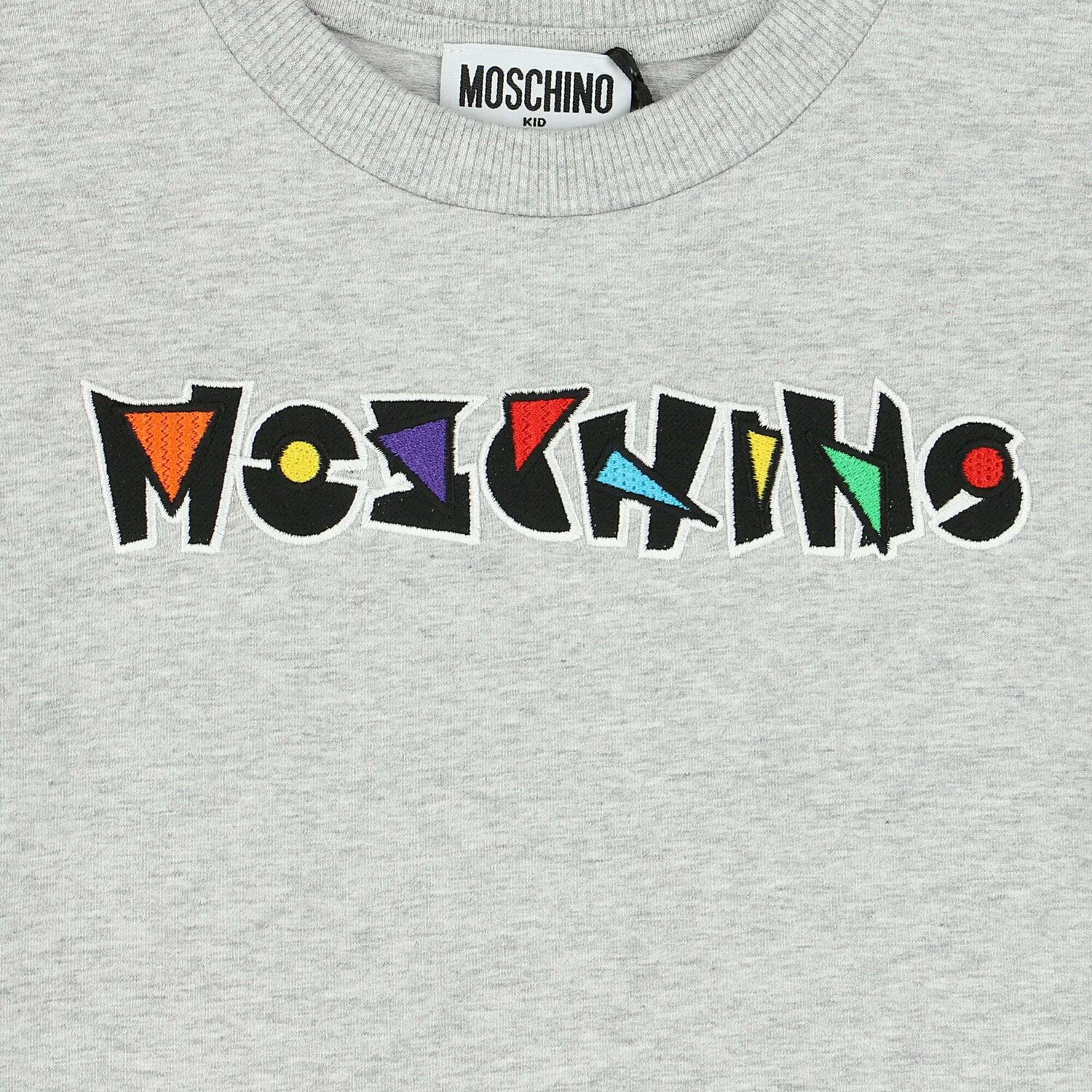 تيشيرت قطن بالشعار باللون الرمادى, 1, hi-res