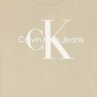 تيشيرت أولاد بالشعار باللون البيج, 1, hi-res