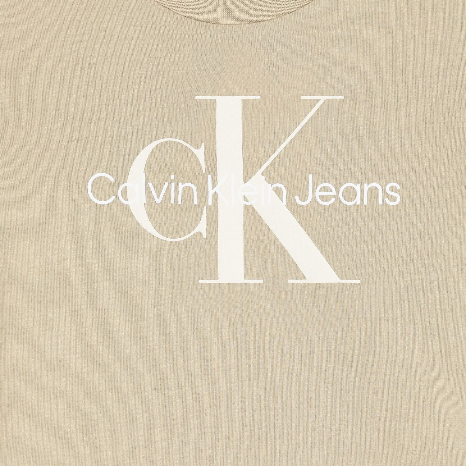 تيشيرت أولاد بالشعار باللون البيج, 1, hi-res