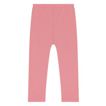 Younger Girls Pink Cotton Leggings