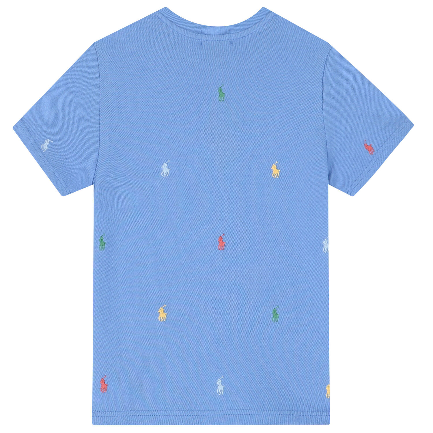 Boys Blue PiquÃ© Logo T-Shirt, 1, hi-res image number null