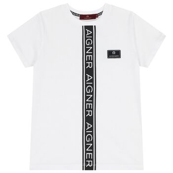 Boys White Logo T-Shirt
