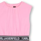 Girls Pink Logo Tulle Dress, 1, hi-res