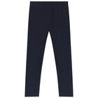 Girls Ivory, Beige & Navy Blue Leggings Set, 2, hi-res