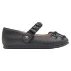 Girls Black Bow Glittery Shoes, 1, hi-res