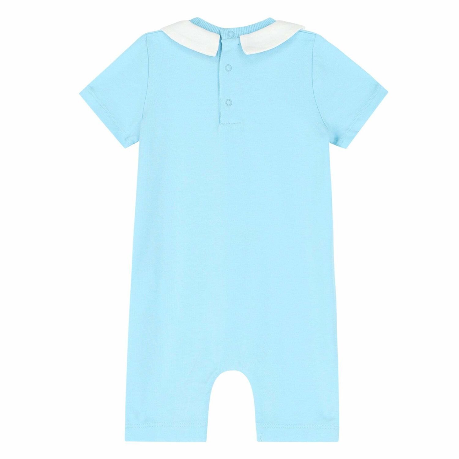 Baby Boys Blue Teddy Romper, 1, hi-res