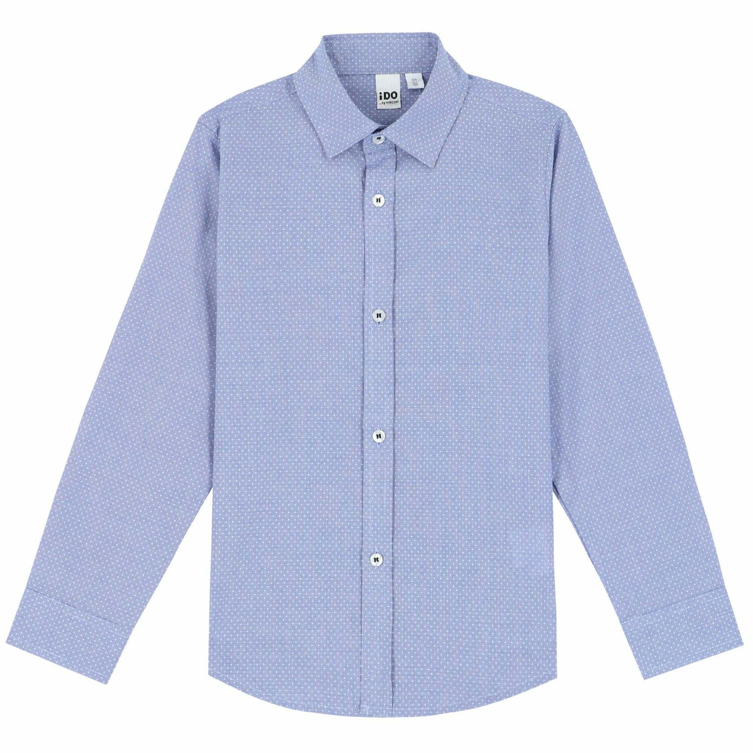 Boys Blue Long Sleeves Shirt, 1, hi-res