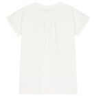 فستان باللون العاجي بشعار الدب تيدي للبنات, 1, hi-res