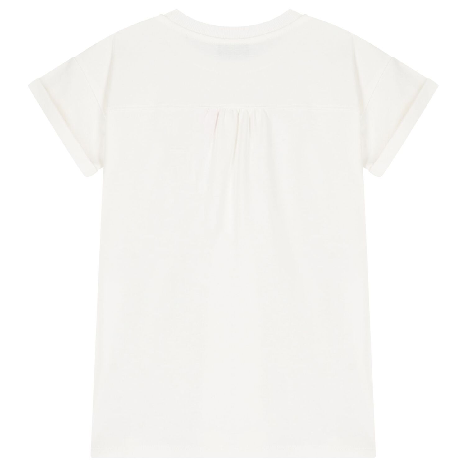 فستان باللون العاجي بشعار الدب تيدي للبنات, 1, hi-res