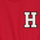 سويتشيرت فستان بنات بالشعار باللون الأحمر, 1, hi-res