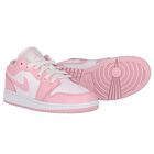 Girls White & Pink Air Jordan 1 Low Trainers, 9, hi-res