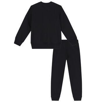 Black Teddy Bear Logo Tracksuit