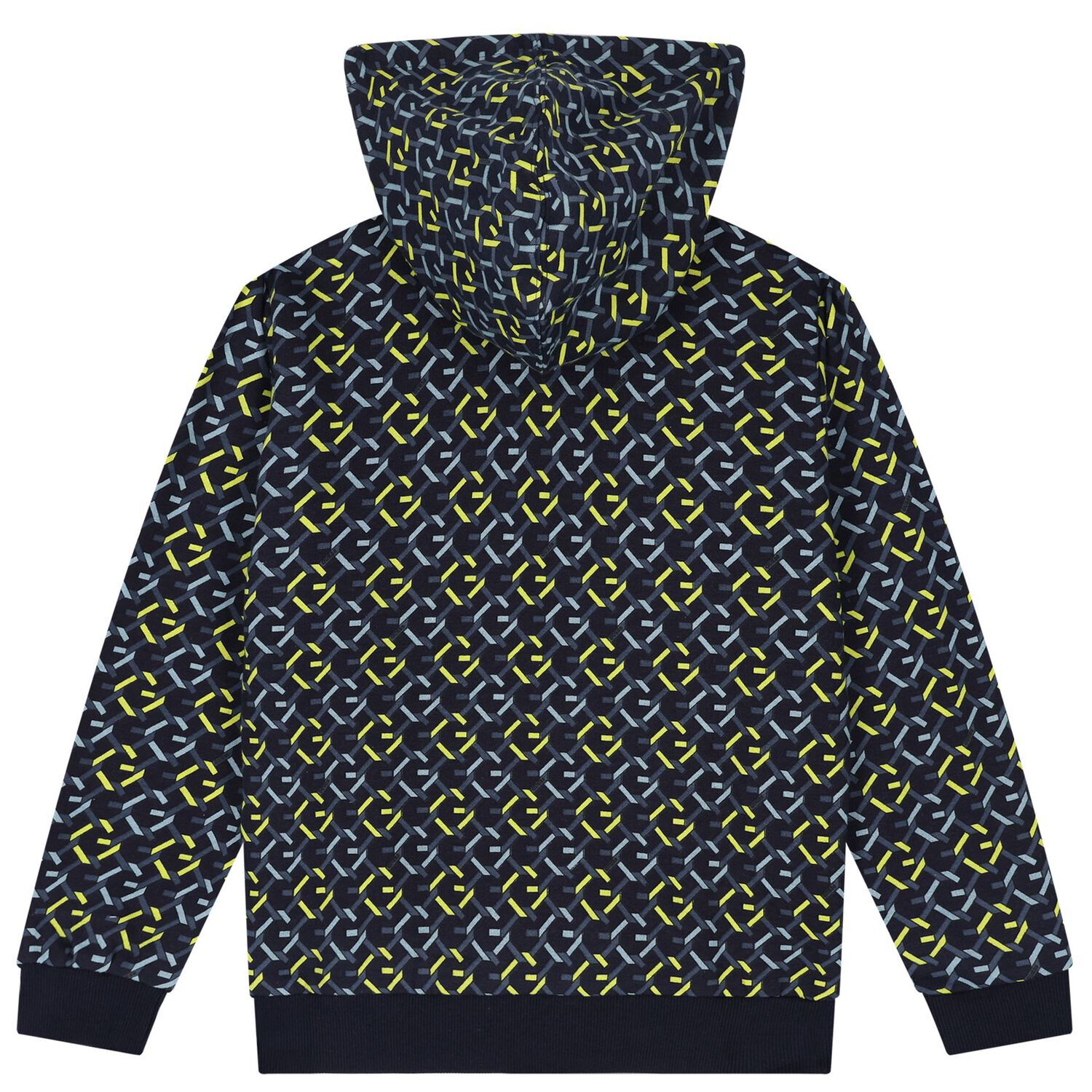 Boys Navy Blue Logo Hooded Top, 1, hi-res image number null