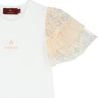 Girls White Sequins Logo T-Shirt, 1, hi-res