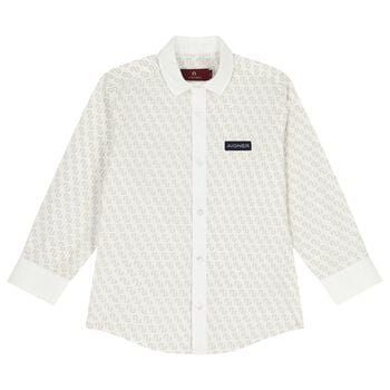 Boys White Logo Shirt